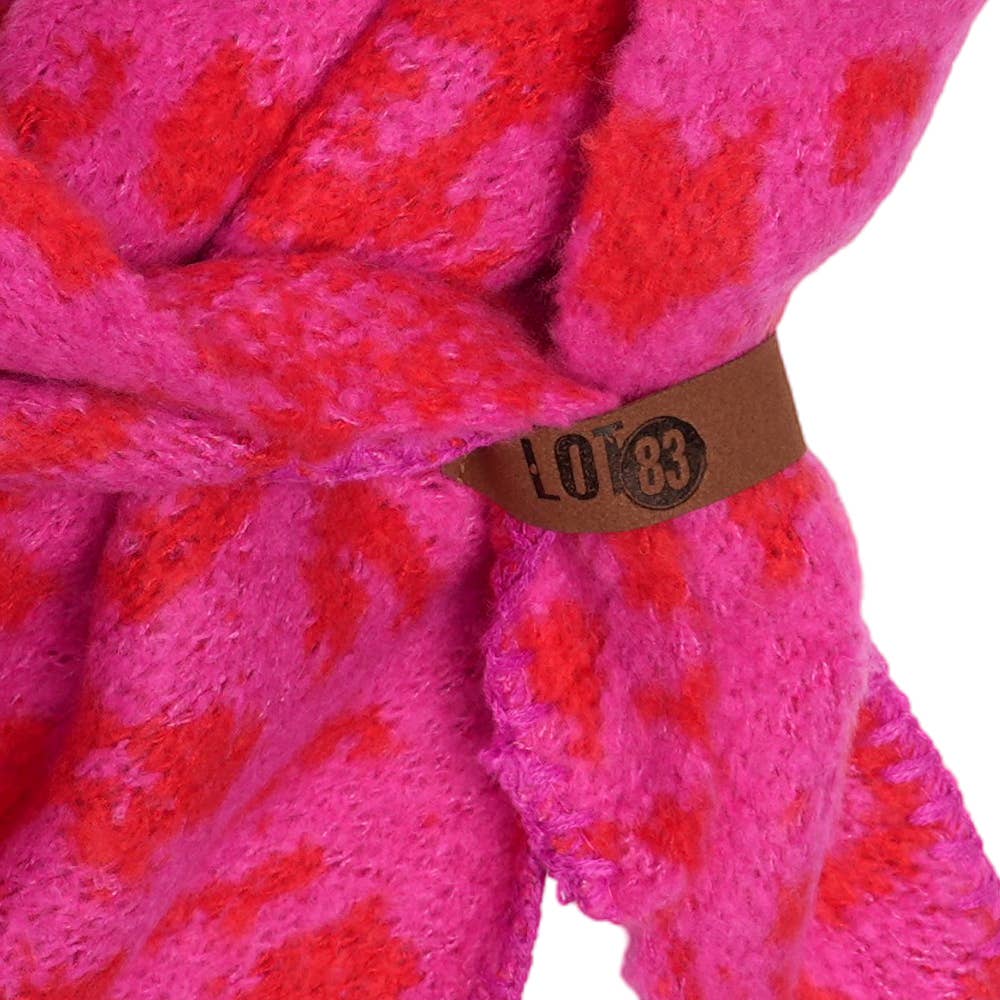 Lot83-Schal Nina Leopard Rot Pink