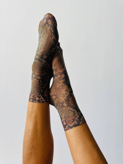Sockette- Socken mit Schlangen- und Reptilienmuster