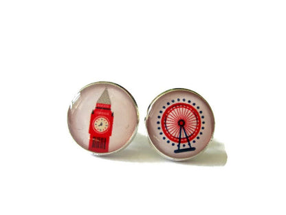 Ohrstecker London Big Ben & Riesenrad – Edelstahl – Dans l’air du temps bijoux