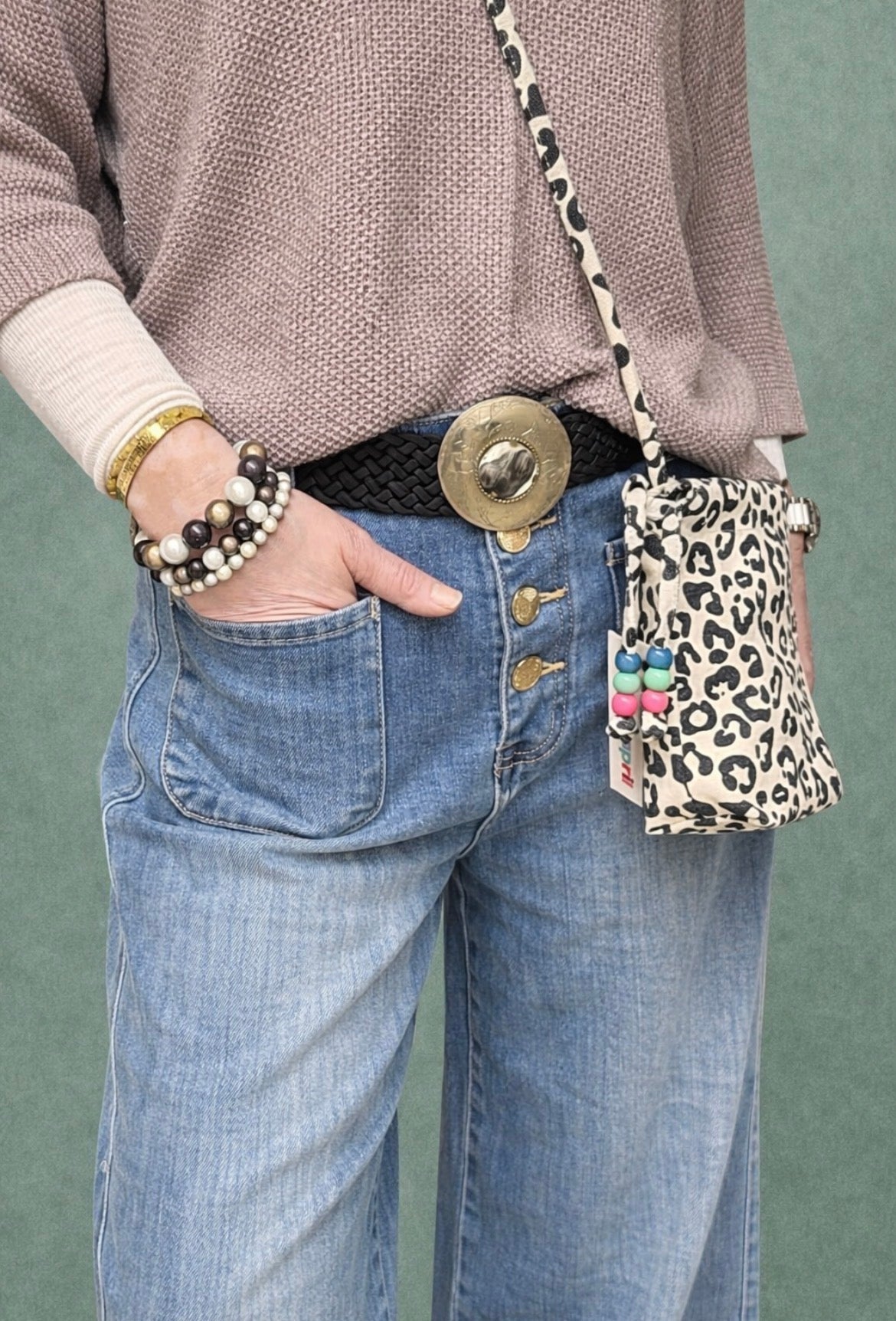 Wide Leg Jeans in Blau | High Comfort Stretch Denim geknöpft