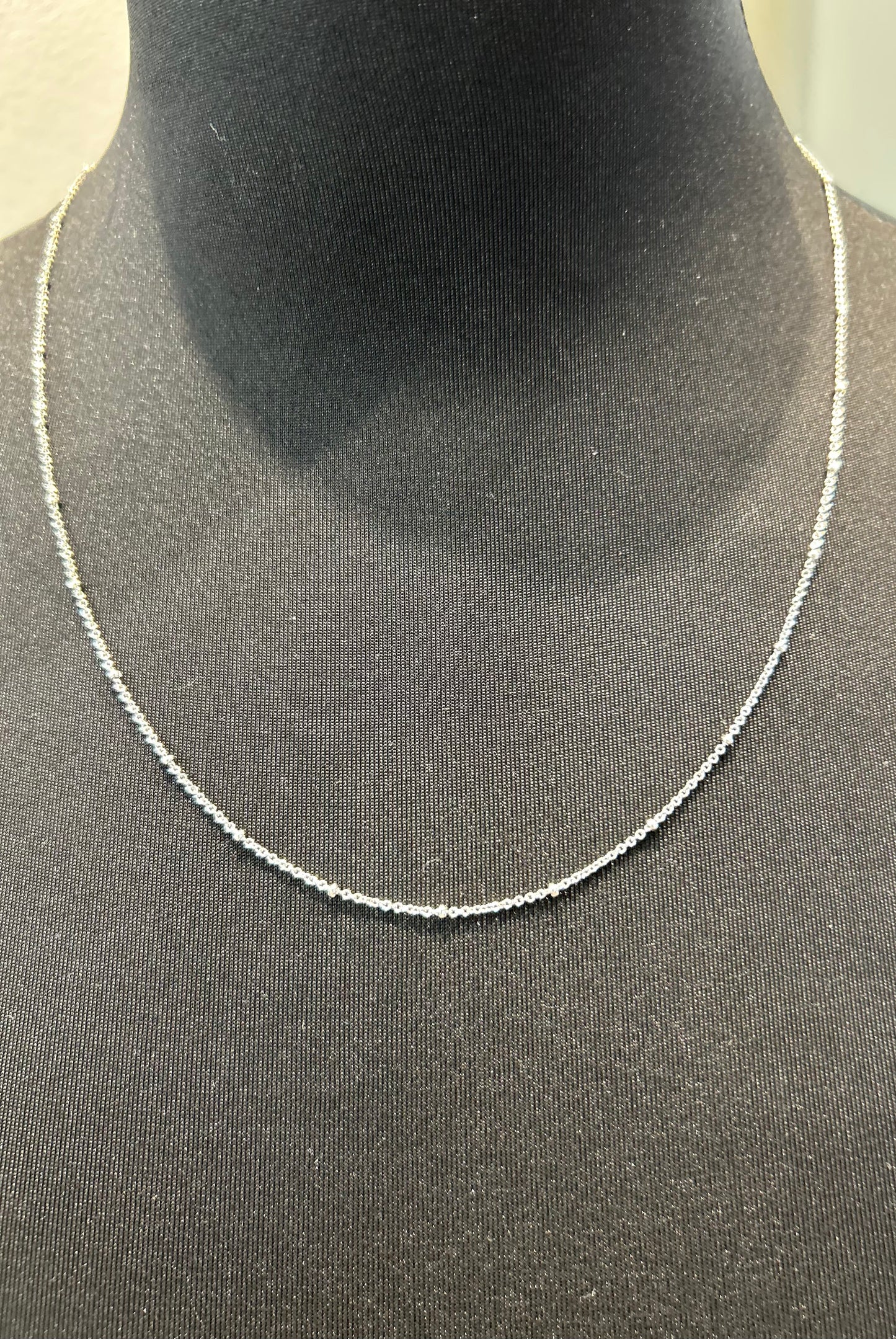 Leaf Jewelry-Gliederkette mit Kugeln, 55cm, 925 Sterlingsilber