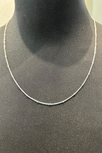 Leaf Jewelry-Gliederkette mit Kugeln, 55cm, 925 Sterlingsilber