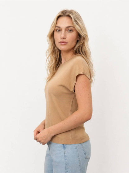 Strickshirt // sandfarben