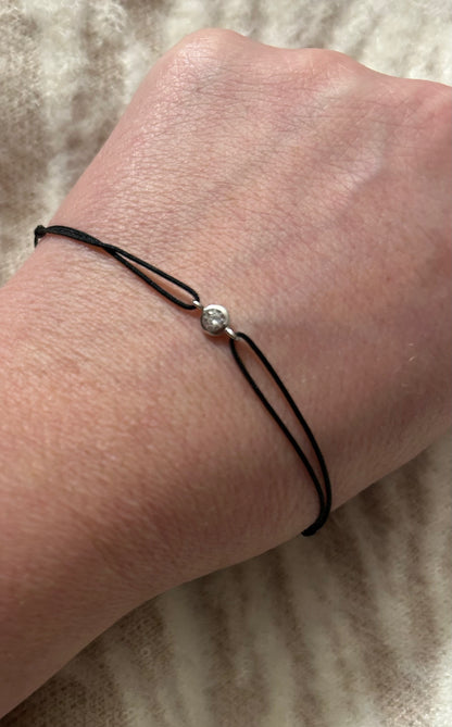 Leaf Jewelry- Glücksbändchen Pure, 925 Sterlingsilber,Black