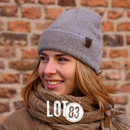 Lot83-Mütze Suus in grau- weich und warm