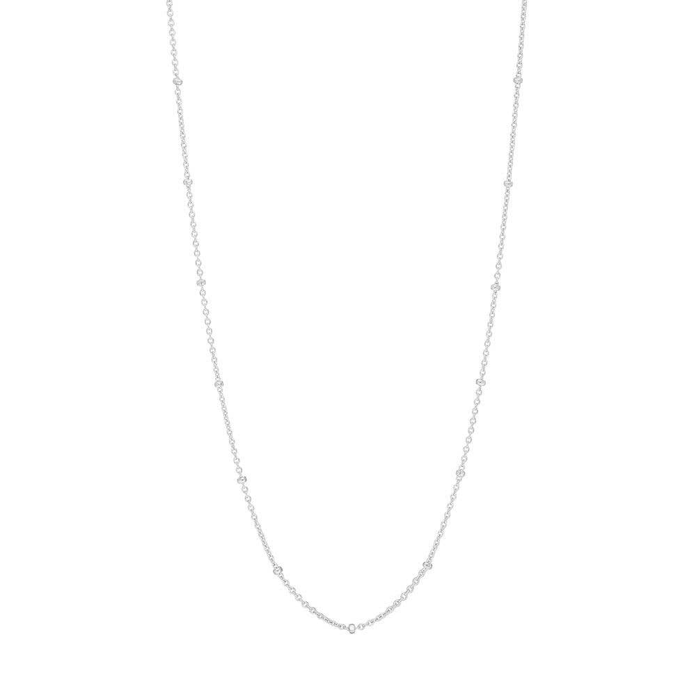 Leaf Jewelry-Gliederkette mit Kugeln, 55cm, 925 Sterlingsilber