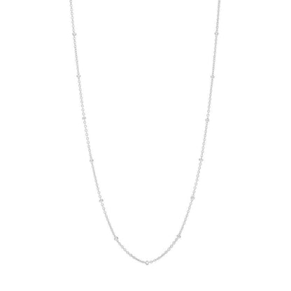 Leaf Jewelry-Gliederkette mit Kugeln, 55cm, 925 Sterlingsilber