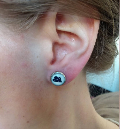 Wolken Ohrstecker „La Tête dans les nuages“ – Träume mit Stil- dans lˋair du temps bijoux