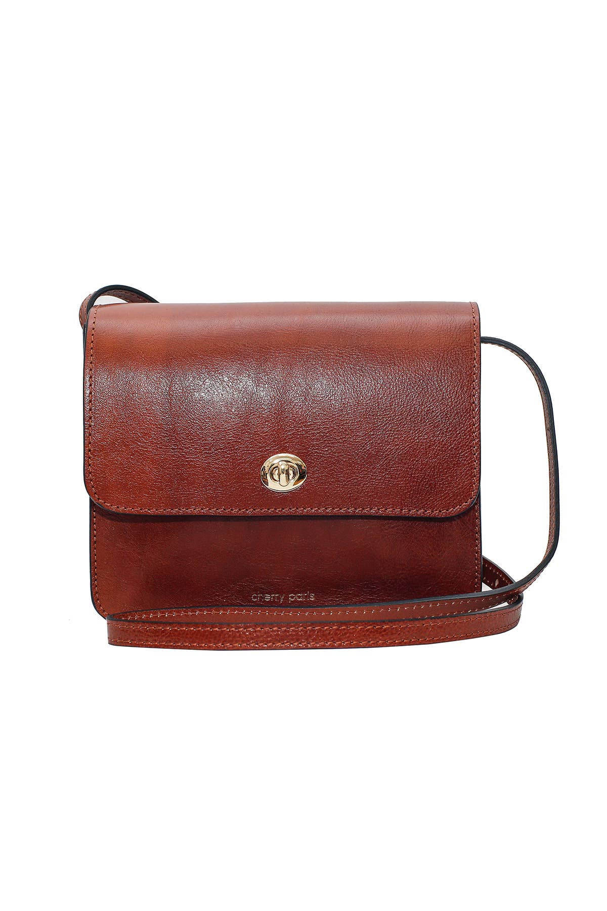 Tasche HELOISE in Kamel/ Cognac, aus echtem Leder