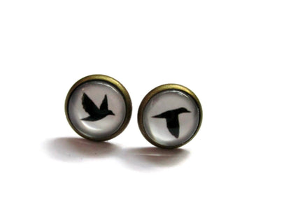 Dans lˋair du temps bijoux-Vogel Ohrstecker „Libre comme l’air“ – Frei wie der Wind