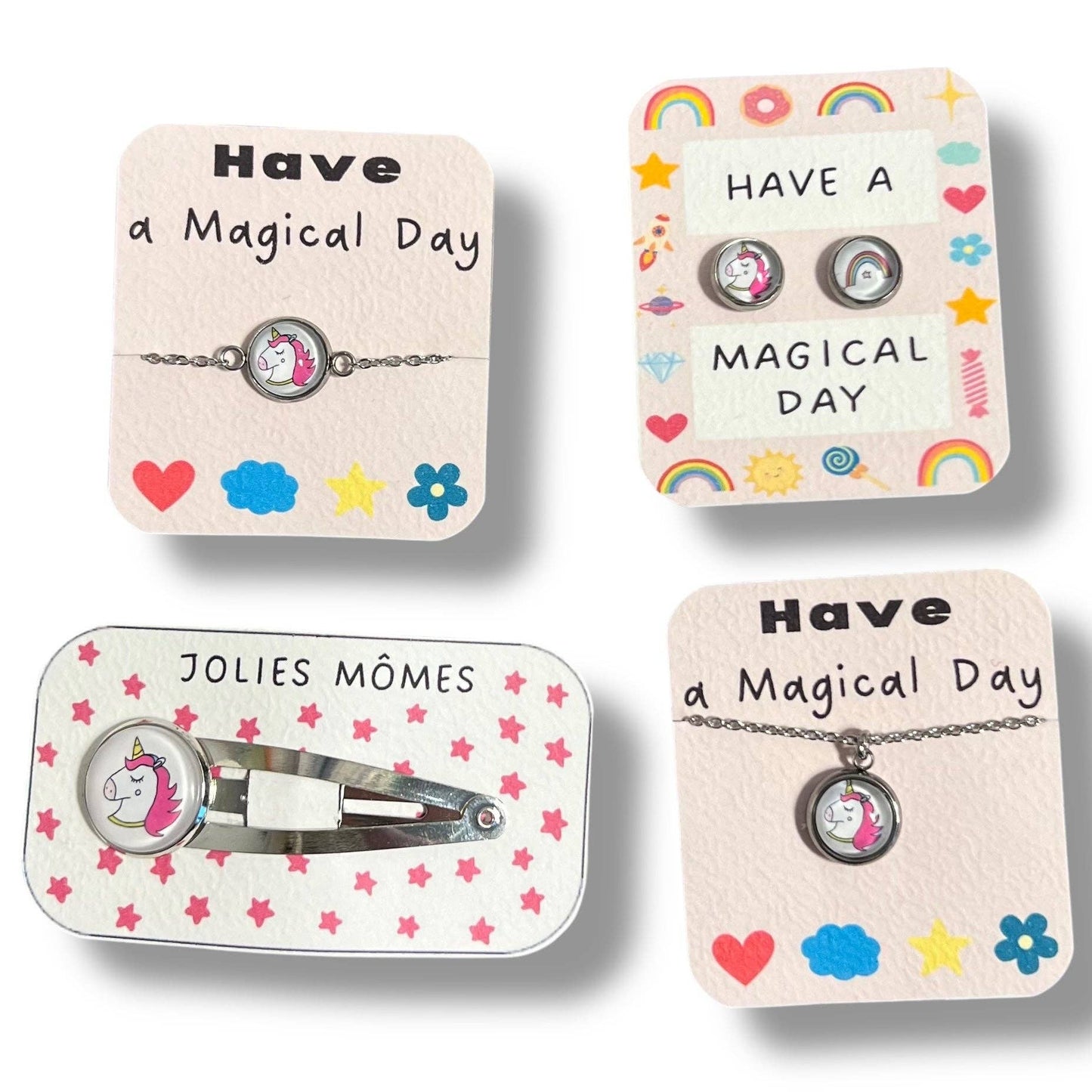 Einhorn Kinderohrringe, Regenbogen