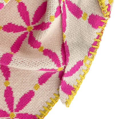 Lot83 Dreieckschal Jasmijn Pink und beige, weicher Strick