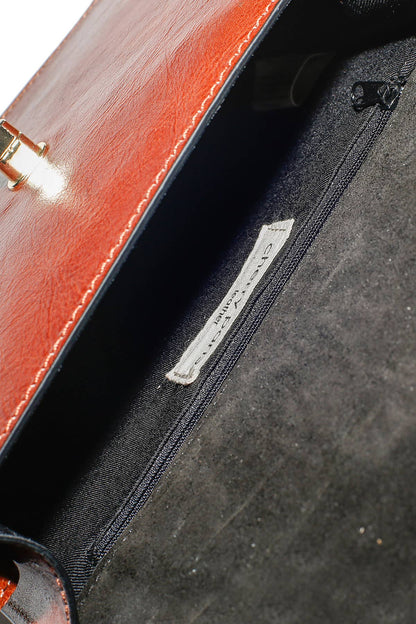 Cherry Paris-Crossbody Tasche in Cognac aus Leder