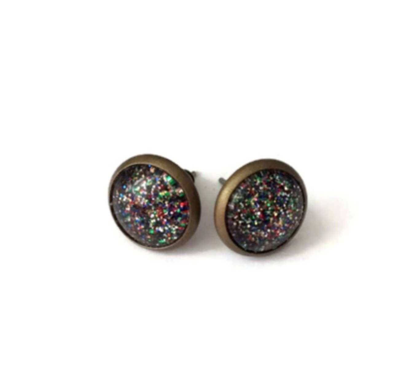 Ohrstecker Das Leben von der glitzernden Seite nehmen Mehrfarbig: Silber
