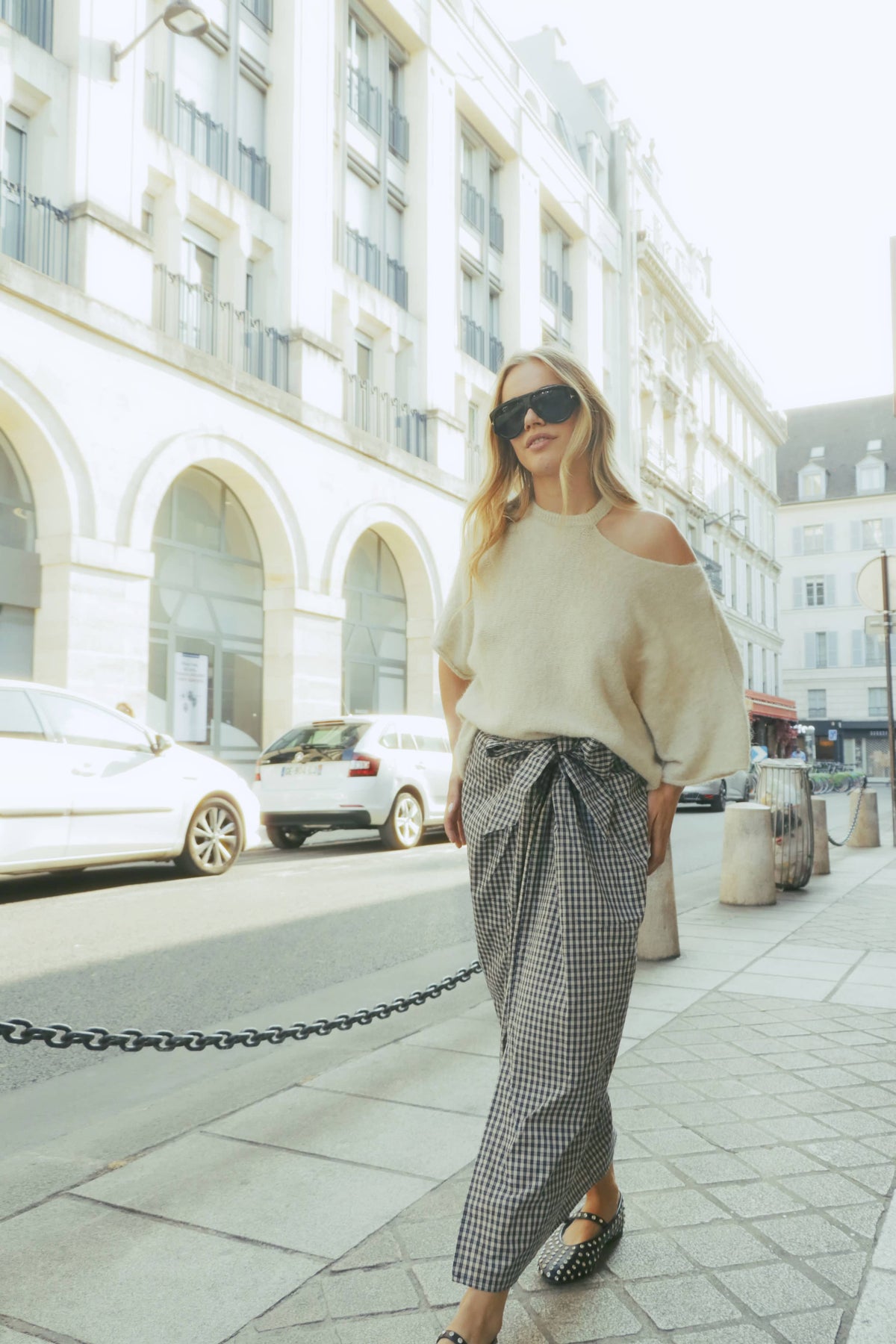 Offshoulder Pulli- kurzarm- Strick