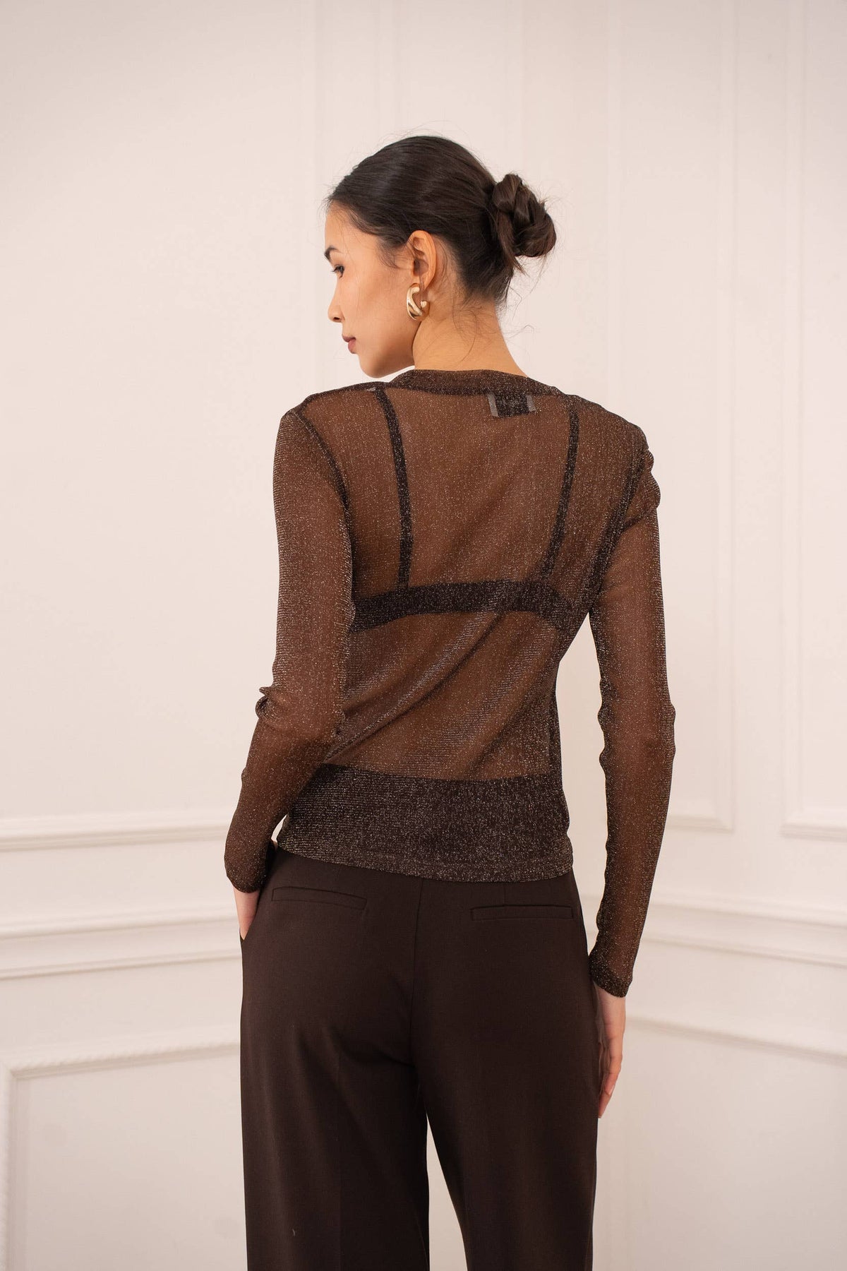 Lurex-Netztop - mit Glitzer