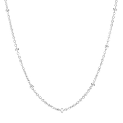 Leaf Jewelry-Gliederkette mit Kugeln, 55cm, 925 Sterlingsilber