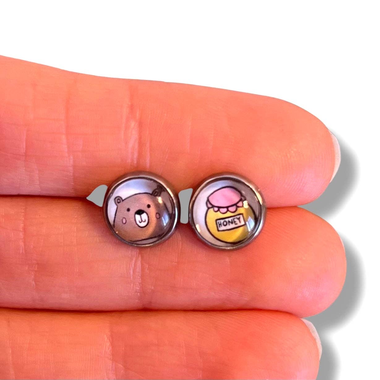 Kinder-Ohrringe Bär / Honig