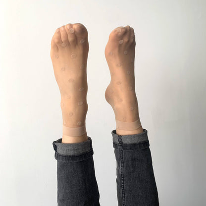 Sockette-Florence — 2er-Pack — Mid-Low-Socken in Beige und Schwarz