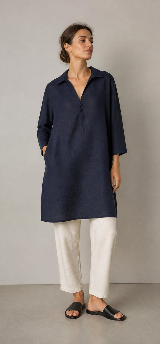 Tunika Kleid// in marineblau, oversize