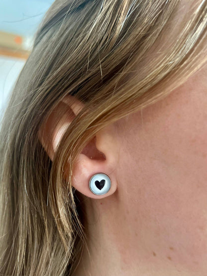 Herz-Ohrstecker Set „Telle Mère – Telle Fille“ | Mutter-Tochter Schmuck- Dans lˋair du Tempos bijoux, 4erSet