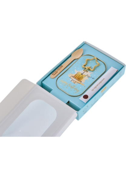 Wondercandle-Happy Birthday blau Wondercake deluxe blau Stern gold