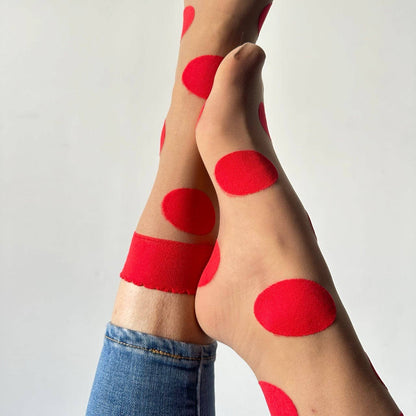 Sockette: Isabelle Söckchen mit roten Dots | Tüllsocken