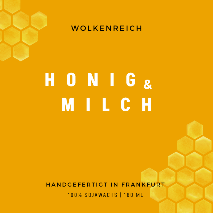 Wolkenreich-Honig & Milch | Duftkerze, Sojawachs