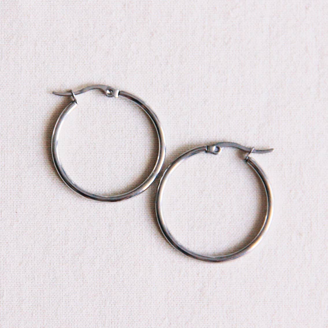 Kreolen aus Edelstahl 30mm „Basic“ - Silber