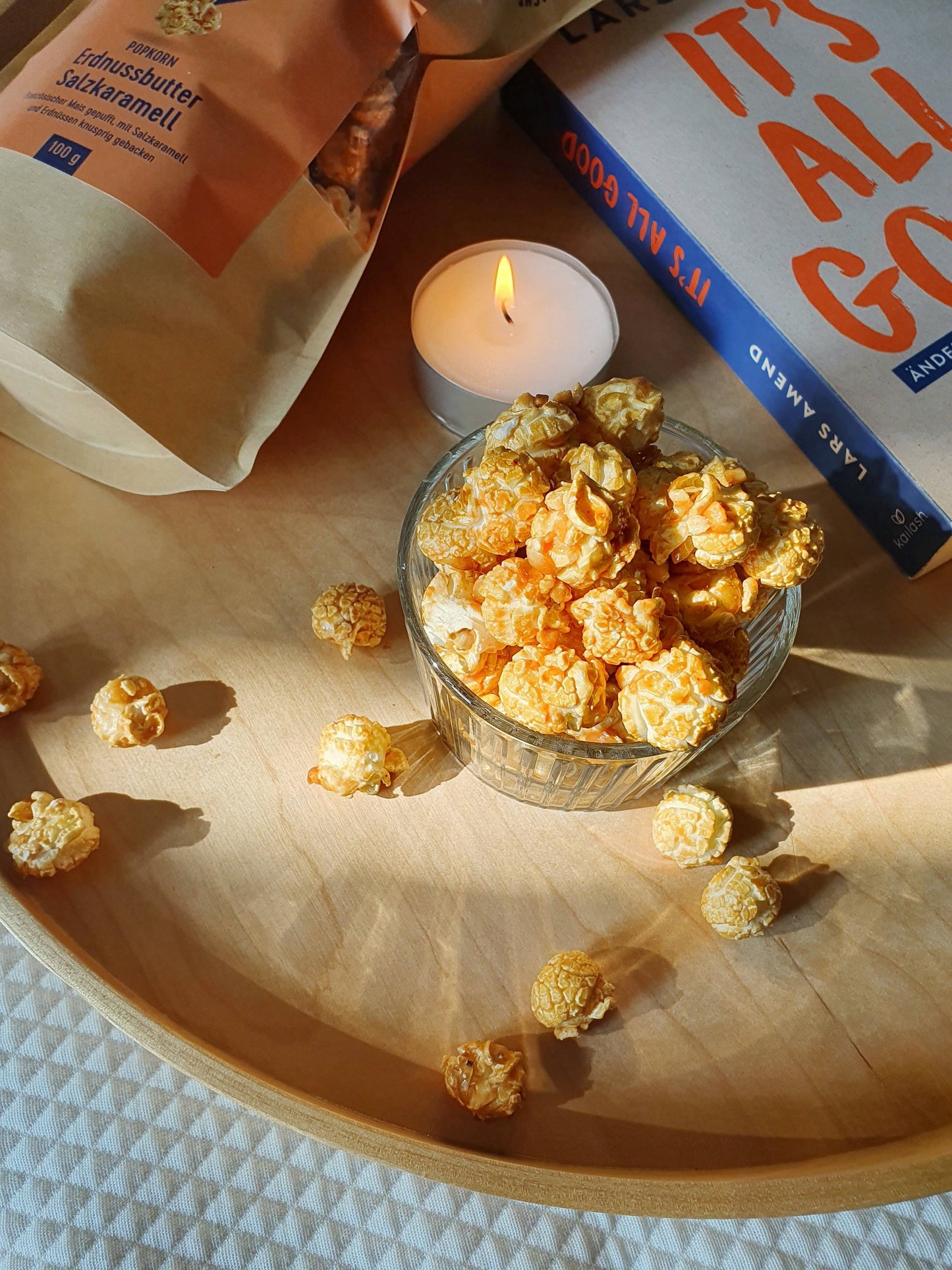 Knalle- Erdnussbutter Salzkaramell Popcorn