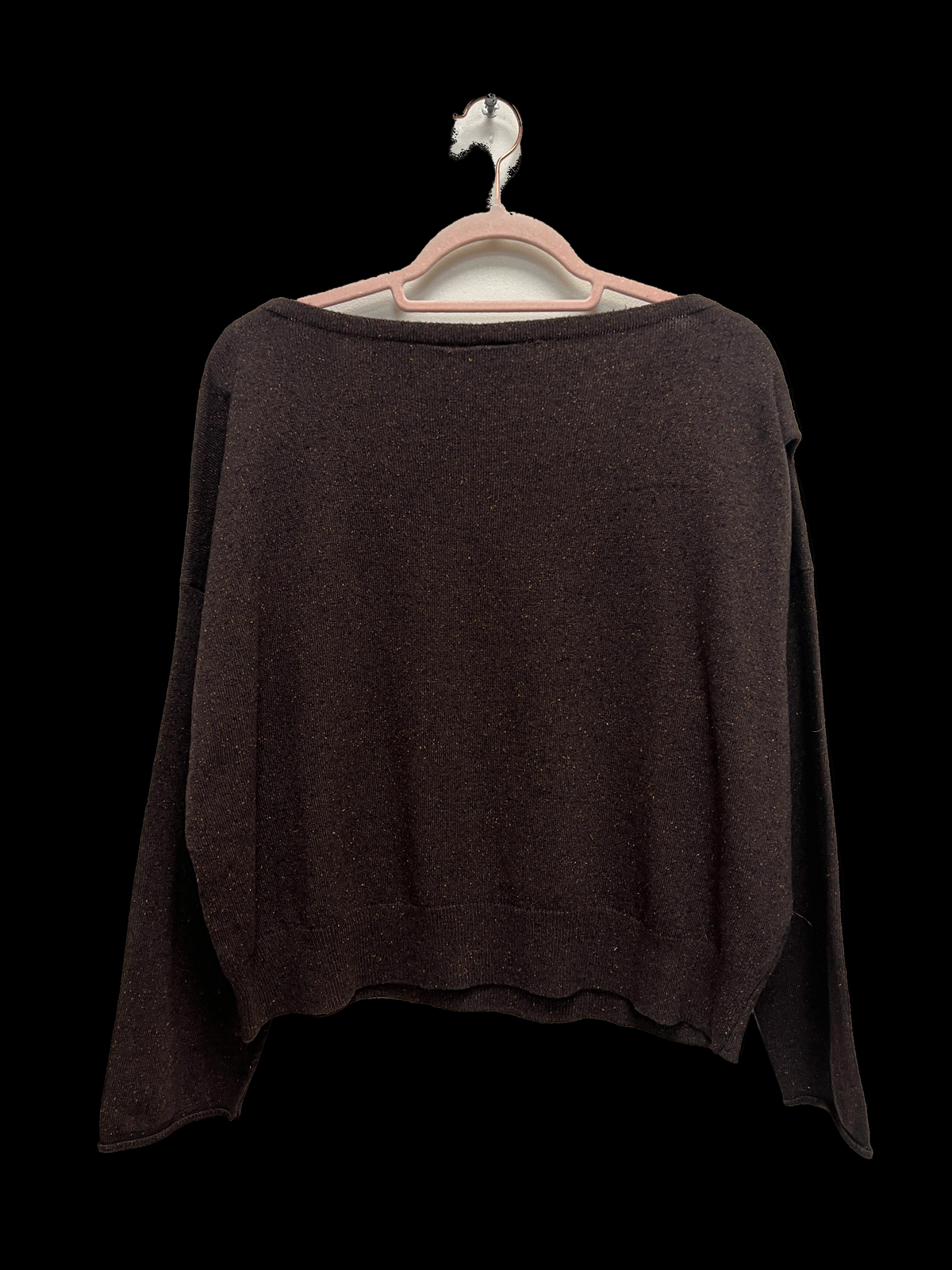 Mossy-Pullover in senf oder braun, meliert