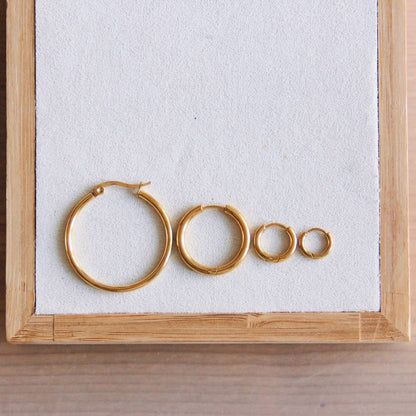 Bazou Creolen Gold 30 mm aus vergoldetem Edelstahl – Zeitlos & modern