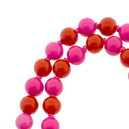 Lot83-Handykette Pink & Orange – Zweifarbige Perlen-Handykette | Trendiges Smartphone-Accessoire