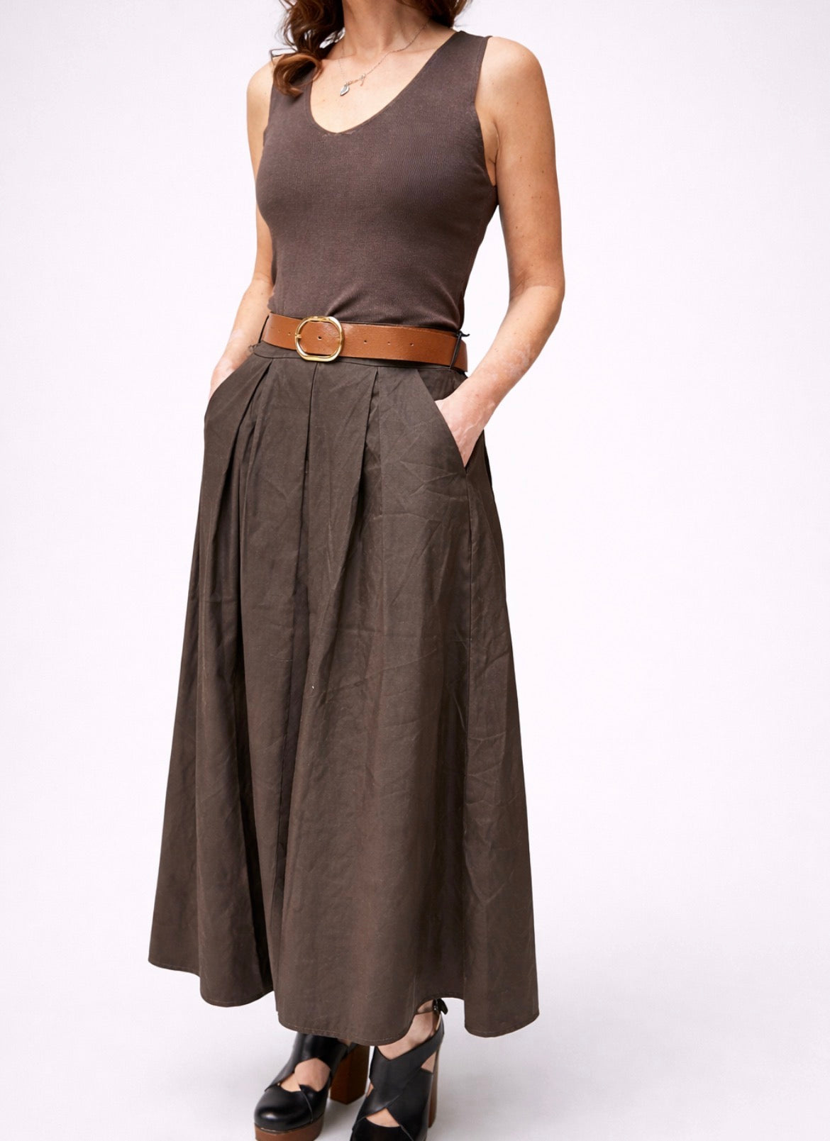 V-Neck Tank Top – Basicshirt in Strick in verschiedenen Farben, Einheitsgröße