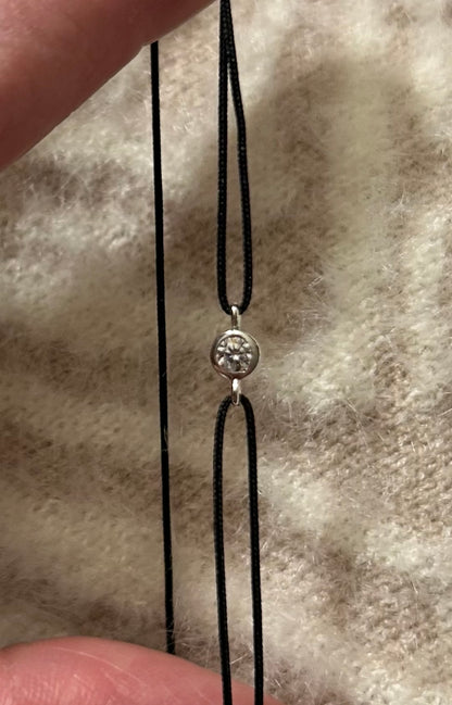 Leaf Jewelry- Glücksbändchen Pure, 925 Sterlingsilber,Black