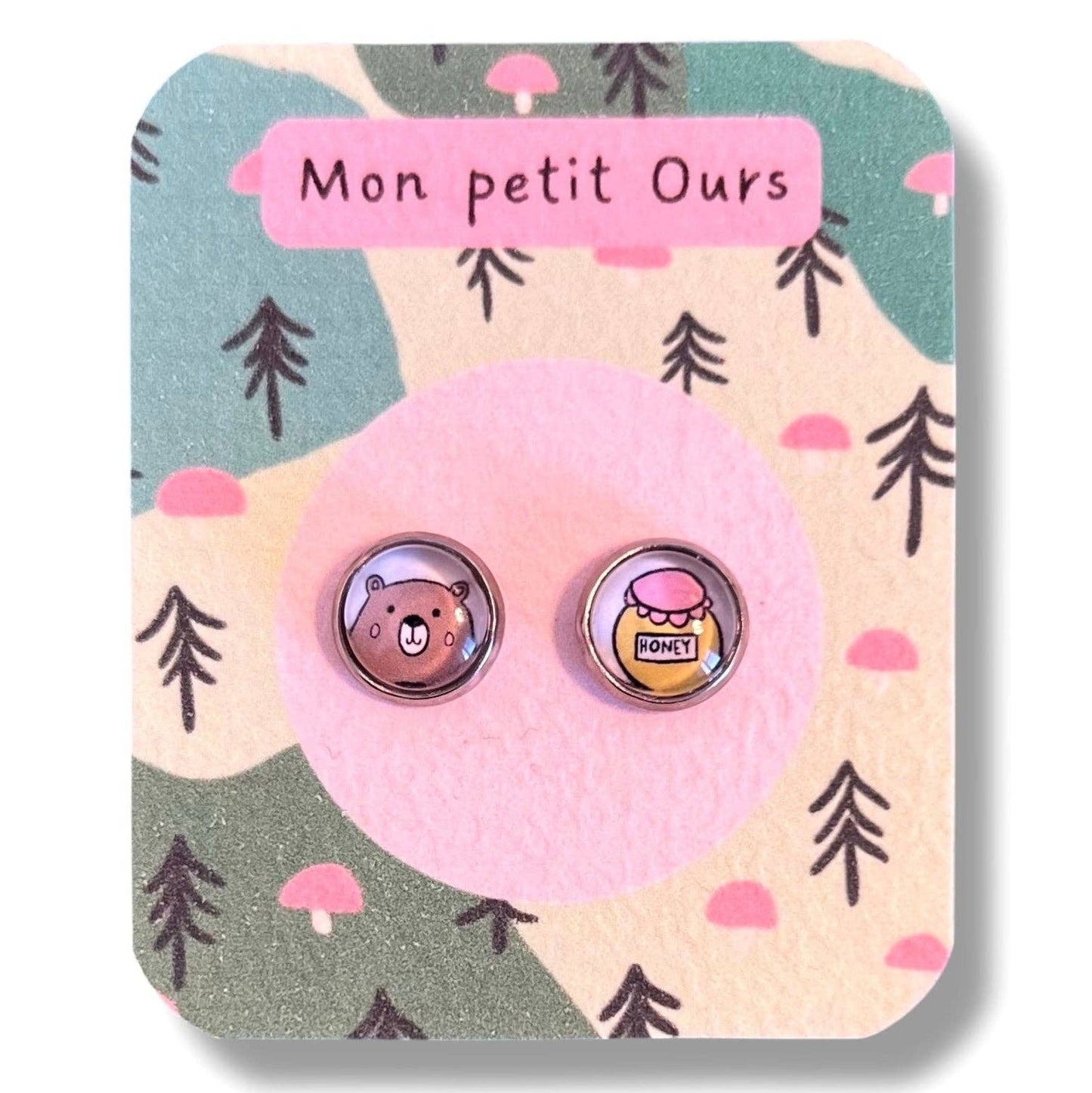 Kinder-Ohrringe Bär / Honig