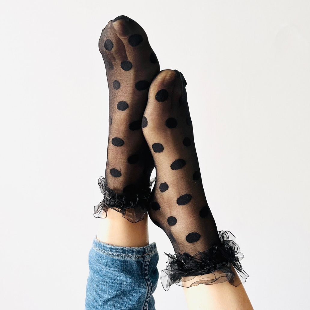 Serena Polka Dot Socken - Knöchelsocken