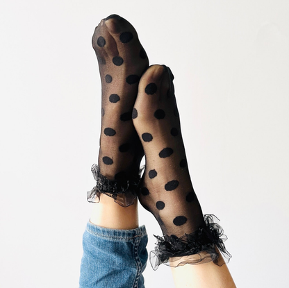 Sockette-Serena Polka Dot Socken - Knöchelsocken