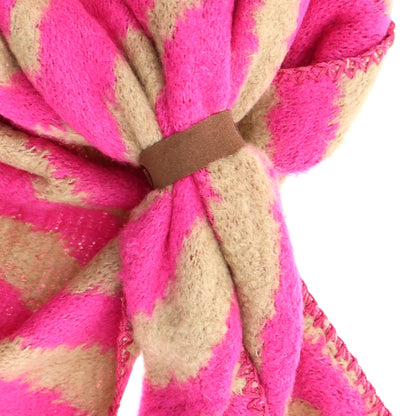 Lot83- Langer Schal in pink und Camel- herrlich kuschelig warm