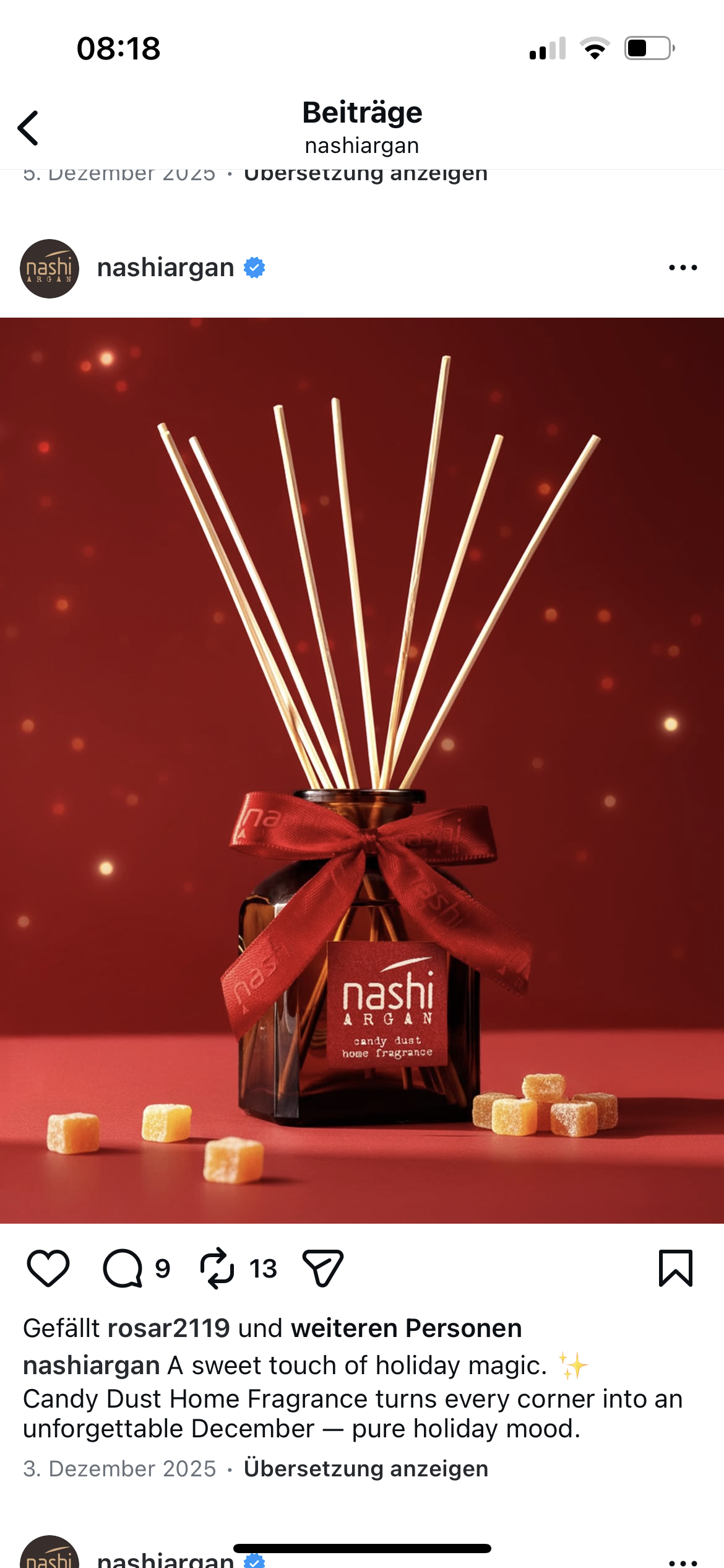 Nashi Argan- Maske, Intensivmaske, Candy Dust Christmas