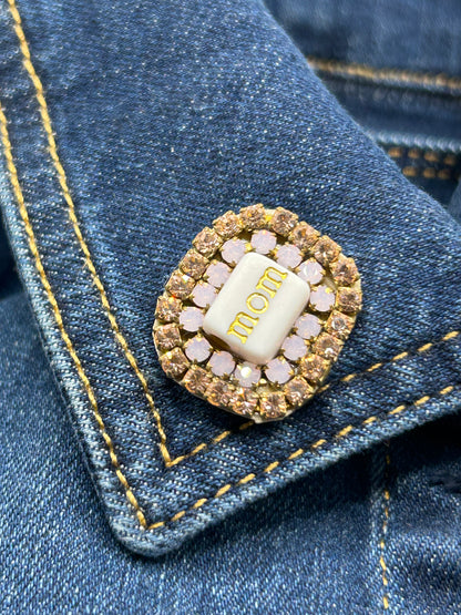 Elegante Strass-Brosche in Roségold – Klassische Anstecknadel | Glamour Schmuck