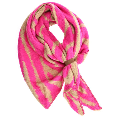 Lot83- Langer Schal in pink und Camel- herrlich kuschelig warm