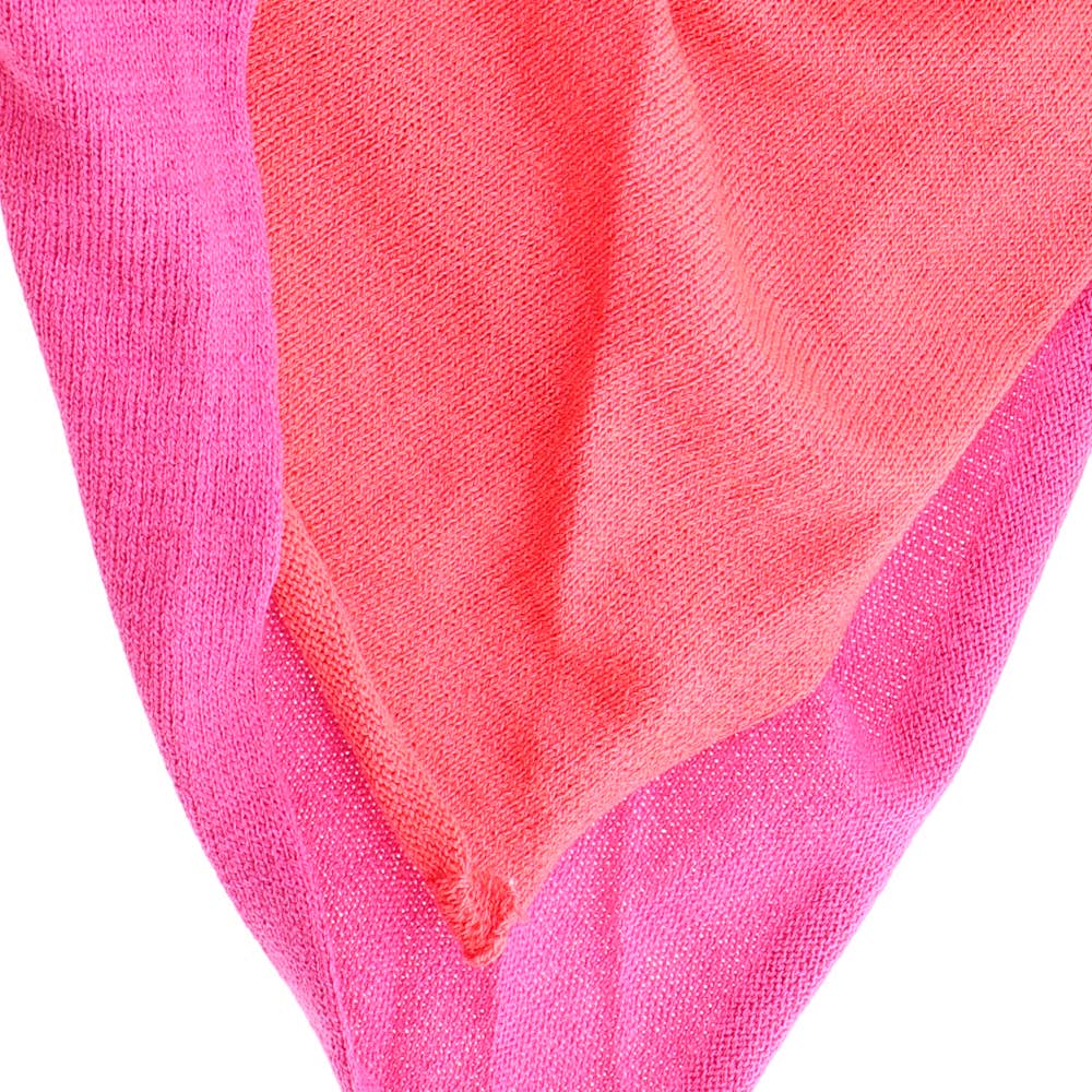 Lot83- Schal Fien Twin - Neon Orange Pfirsich, Feinstrick