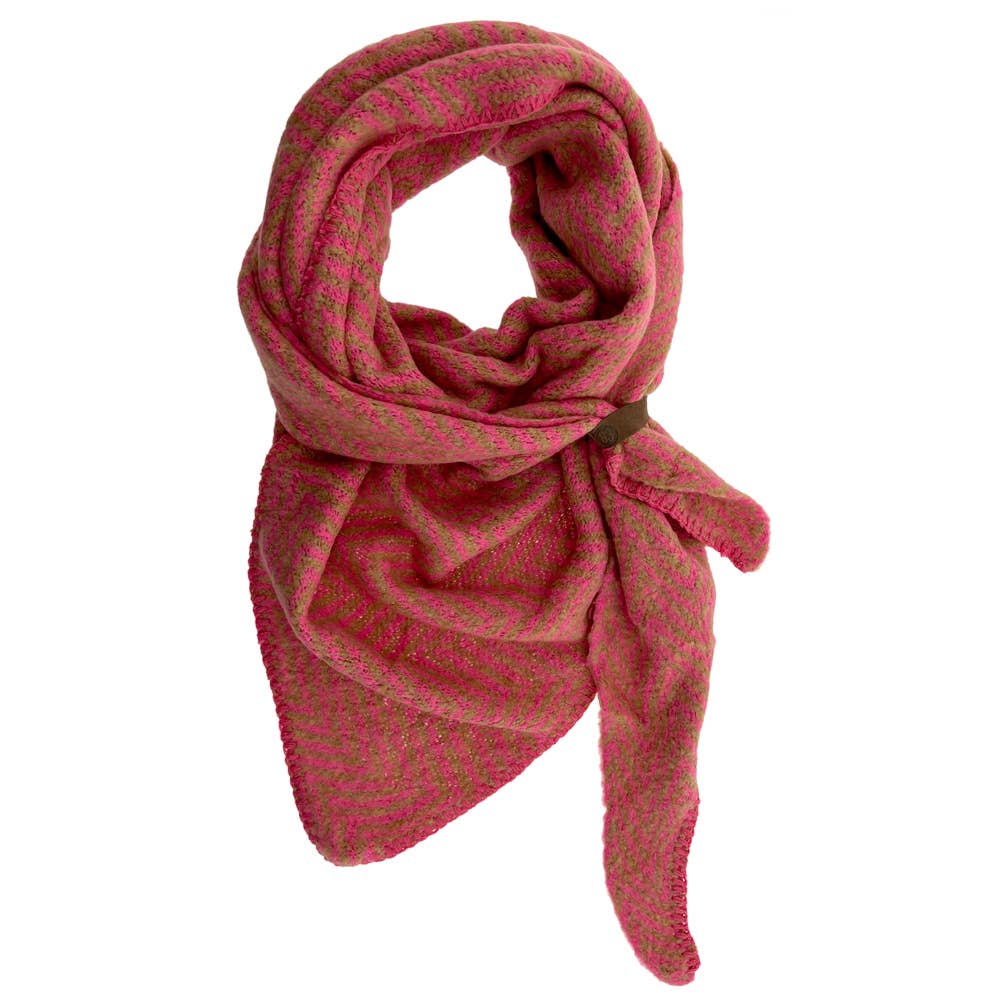 Lot Dreieckschal Anna in Camel Rosa, warm und kuschelig