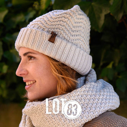 Lot83 Strickmütze Off White, warm&weich