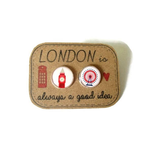 Ohrringe London Big Ben und Riesenrad