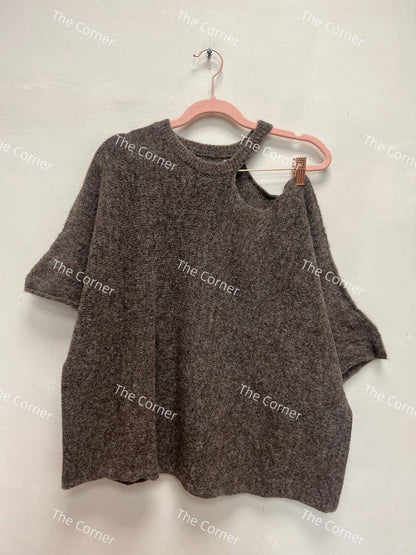 Offshoulder Pulli- kurzarm- Strick