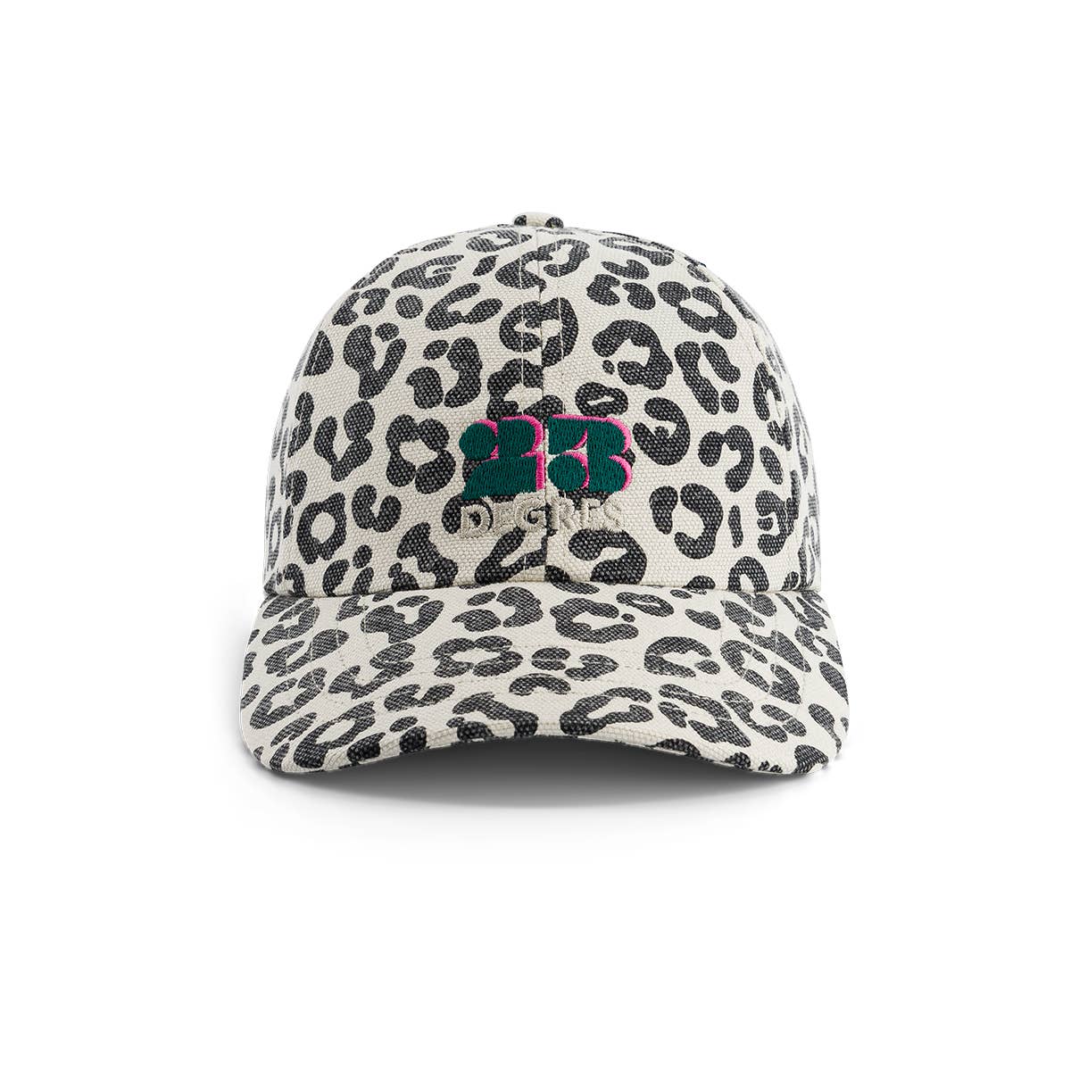 Rose in April-Cap in grau- beige von Rose in April x 23Degrés mit Leopardenmuster