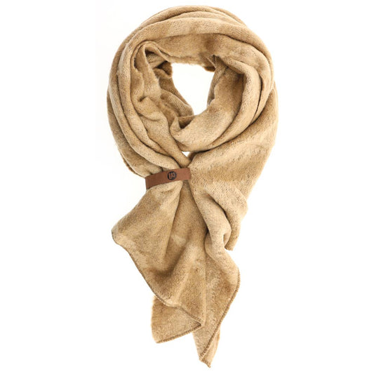 Lot83 Schal Damen Zebra Beige &Camel, herrlich weich und warm