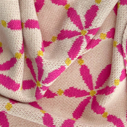 Lot83 Dreieckschal Jasmijn Pink und beige, weicher Strick